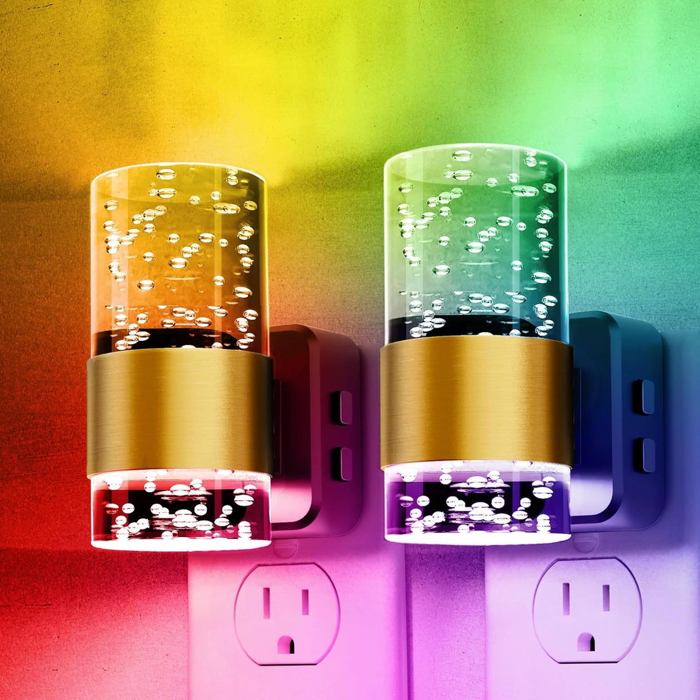 Color Changing Night Light with Rotatable Plug for Kids Rooms