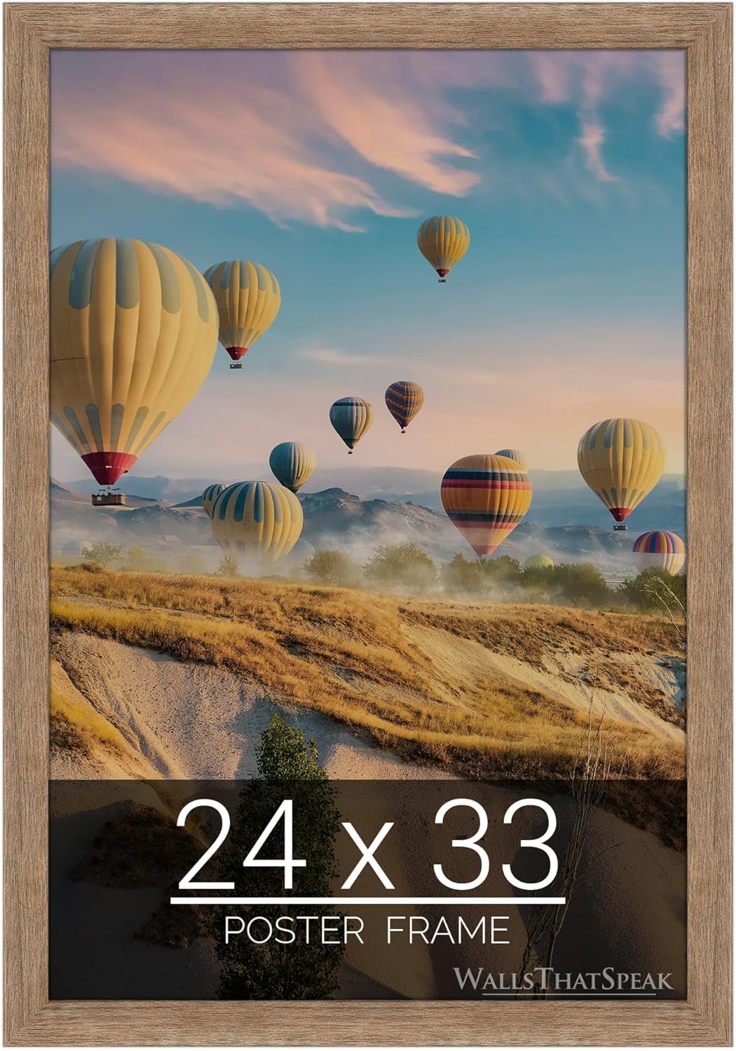 24x33 Brown Barnwood Picture Frame for Puzzles and Photos
