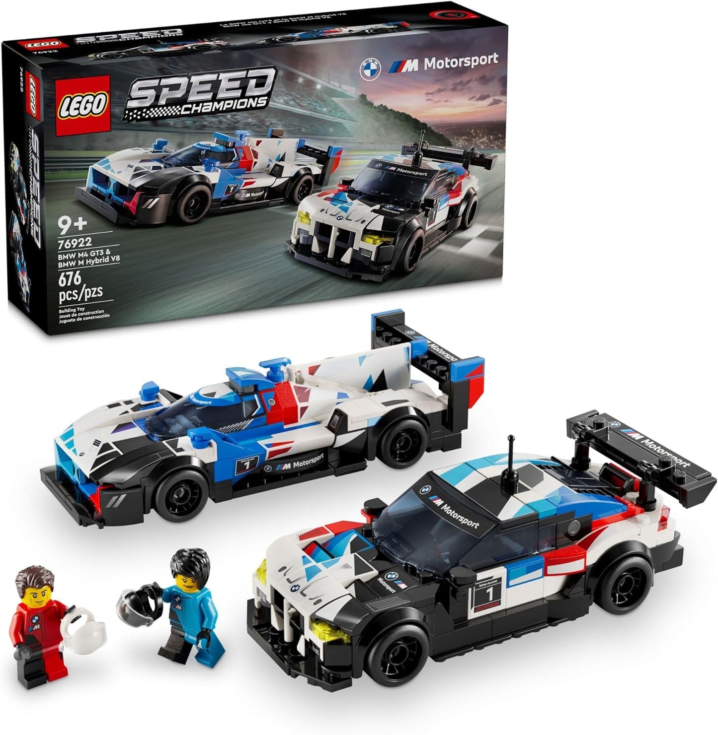 LEGO BMW Race Car Set w/ 2 Models & Minifigures