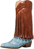 Fringe Western Boots for Women Black - Wide Calf Cowgirl Style