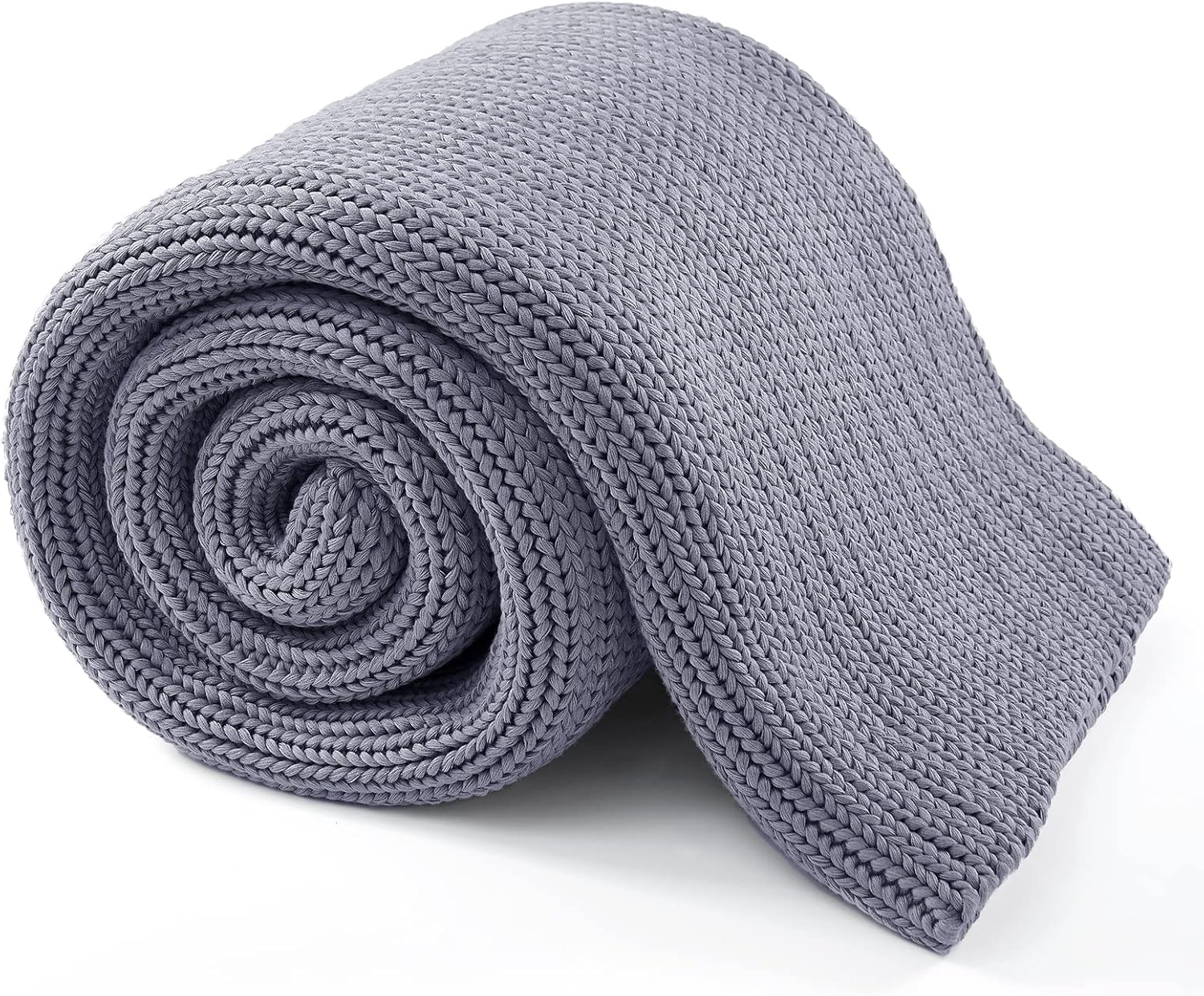 Guohaoi Knitted Weighted Blanket for Adults - Light Grey 60x80