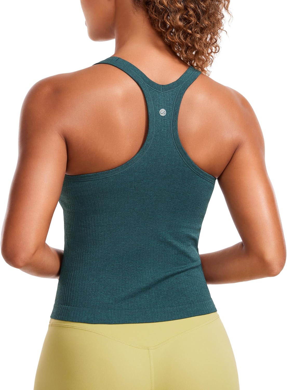 CRZ YOGA Seamless Tank with Built-in Bra - Athletic Support