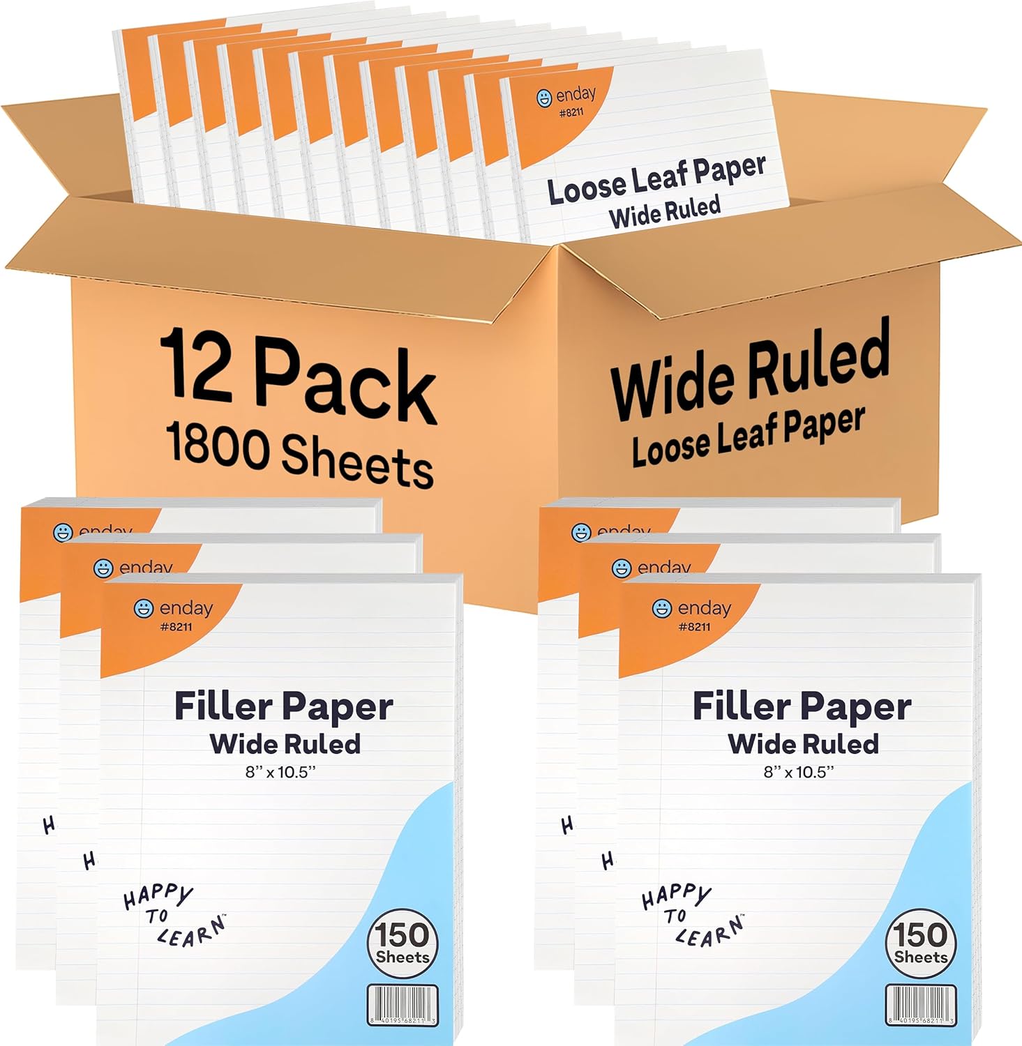 Wide Ruled Loose Leaf Paper Bulk for School and Office Use