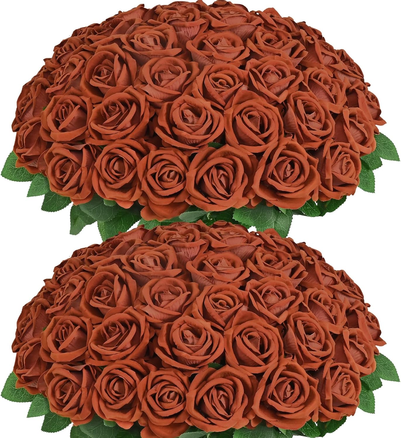 50 Pcs Burnt Orange Roses for Stunning DIY Floral Decorations