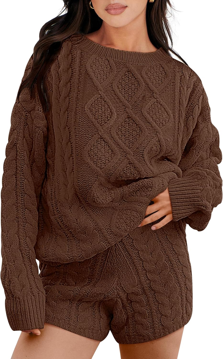 Oversized 2 Piece Sweater Lounge Sets for Women by ANRABESS