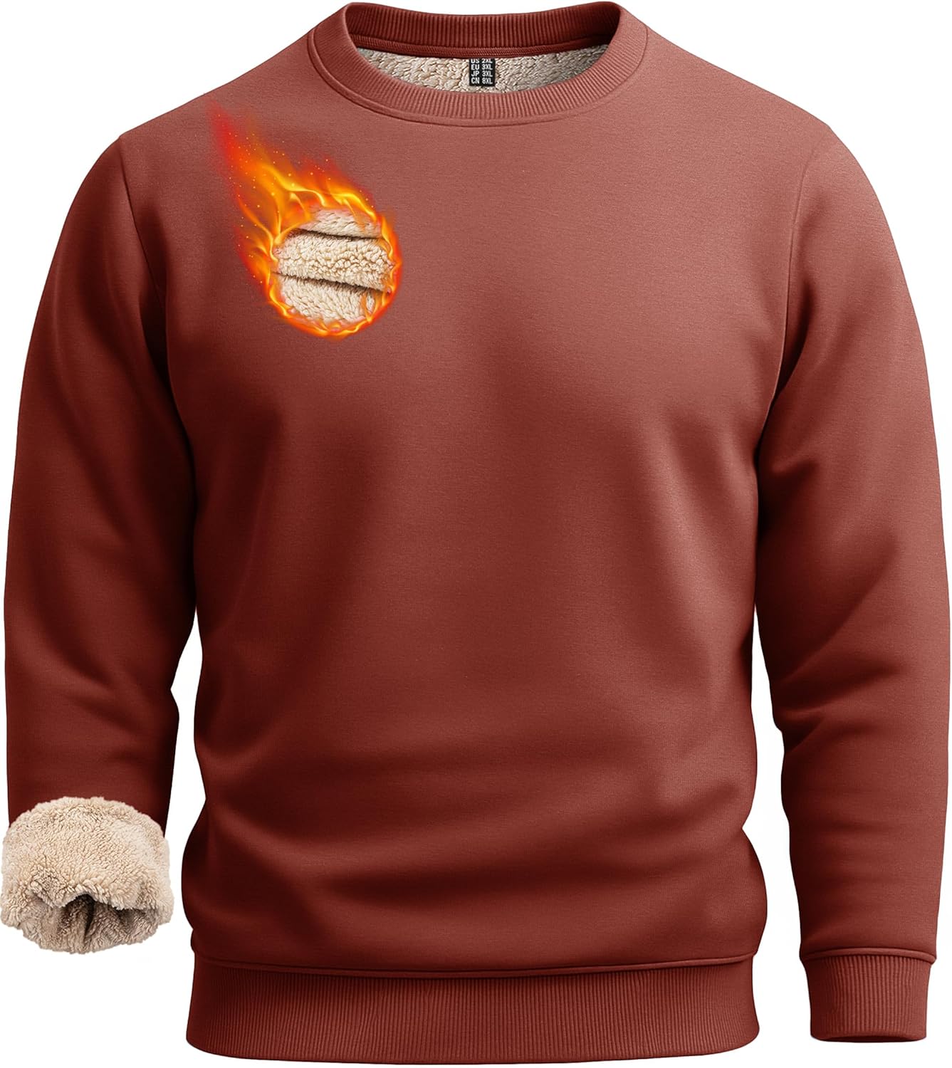 Boladeci Men's Full Sherpa Lined Crewneck Sweatshirts Review