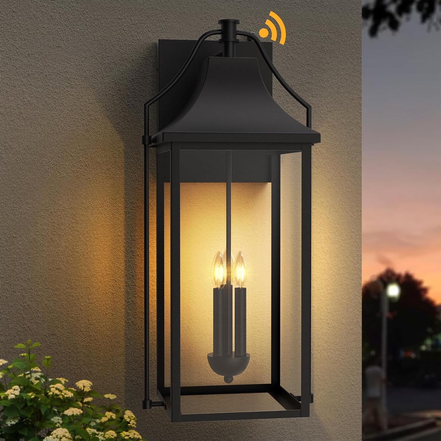 25-Inch Dusk to Dawn Outdoor Wall Light for Stylish Illumination