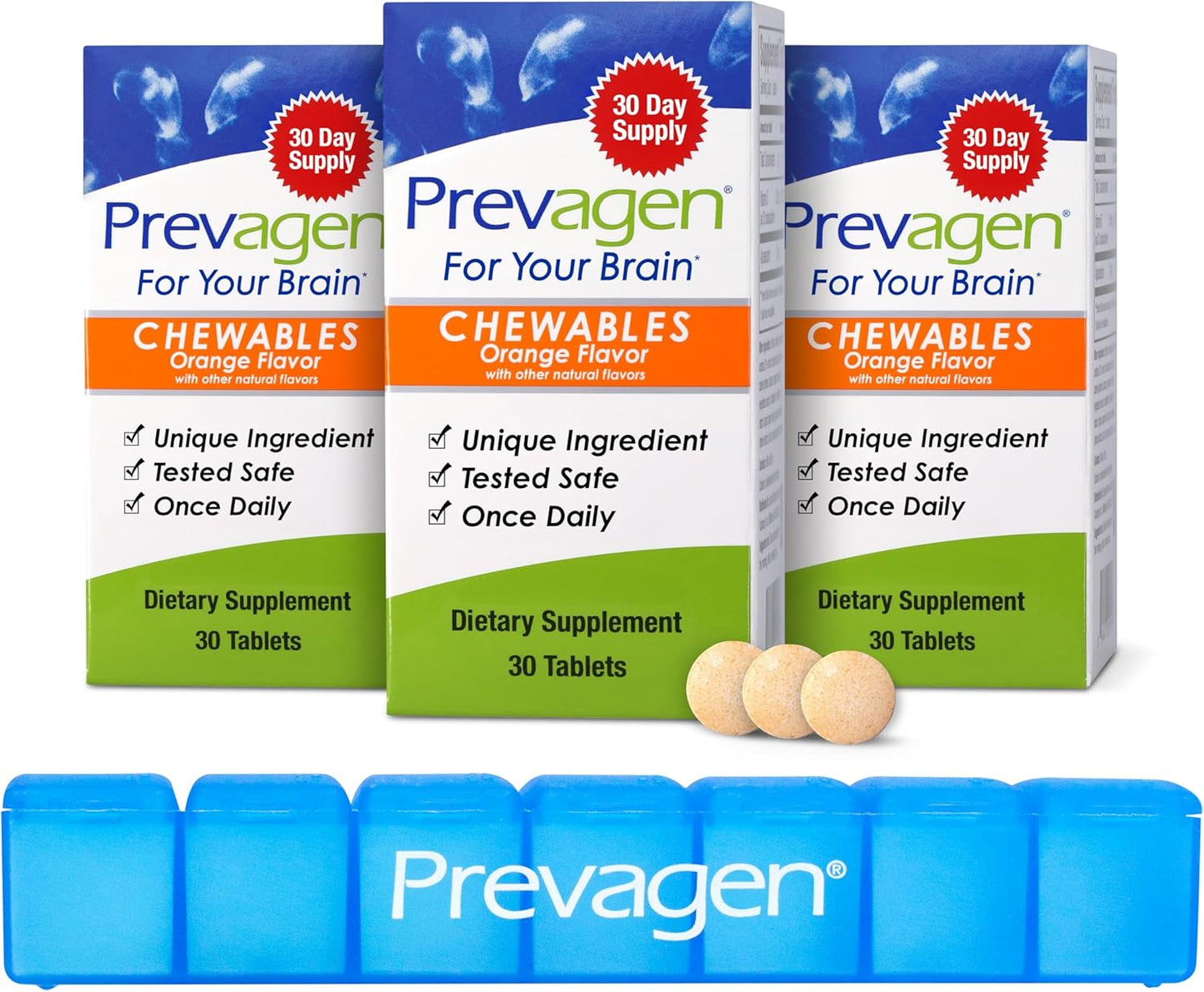 Prevagen Regular Strength Chewables for Brain Health - 90 Tablets