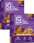 IQBAR Almond Butter Chip Plant Protein Bars - Low Carb Meal