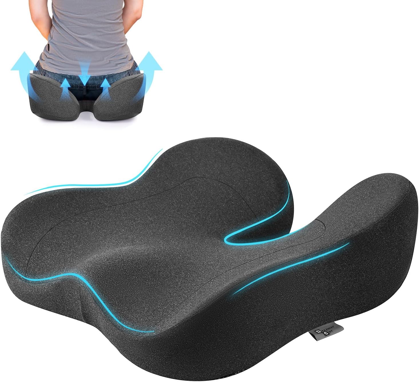 Soft Support Memory Foam Seat Cushion for Pain Relief and Comfort