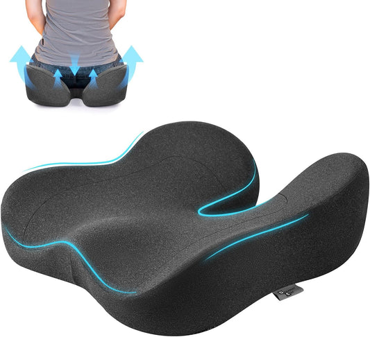 Soft Support Memory Foam Seat Cushion for Pain Relief and Comfort