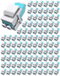 100 Pack LC Fiber Optic Keystone Jack - Duplex LC to LC Coupler