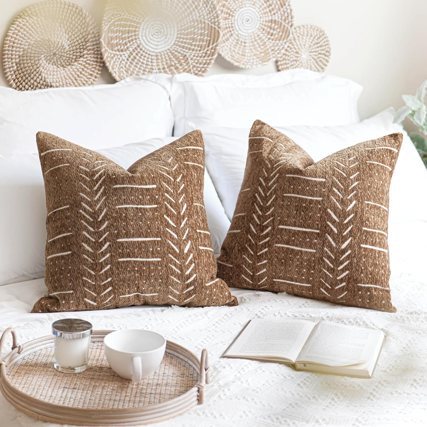 Fall Brown Decorative Throw Pillow Covers for Cozy Home Decor
