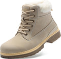 Womens Hiking Snow Winter Boots - Lace Up Fur Lined Ankle Boots