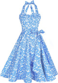 Vintage Polka Audrey Dress 1950s Halter Retro Cocktail Dress based