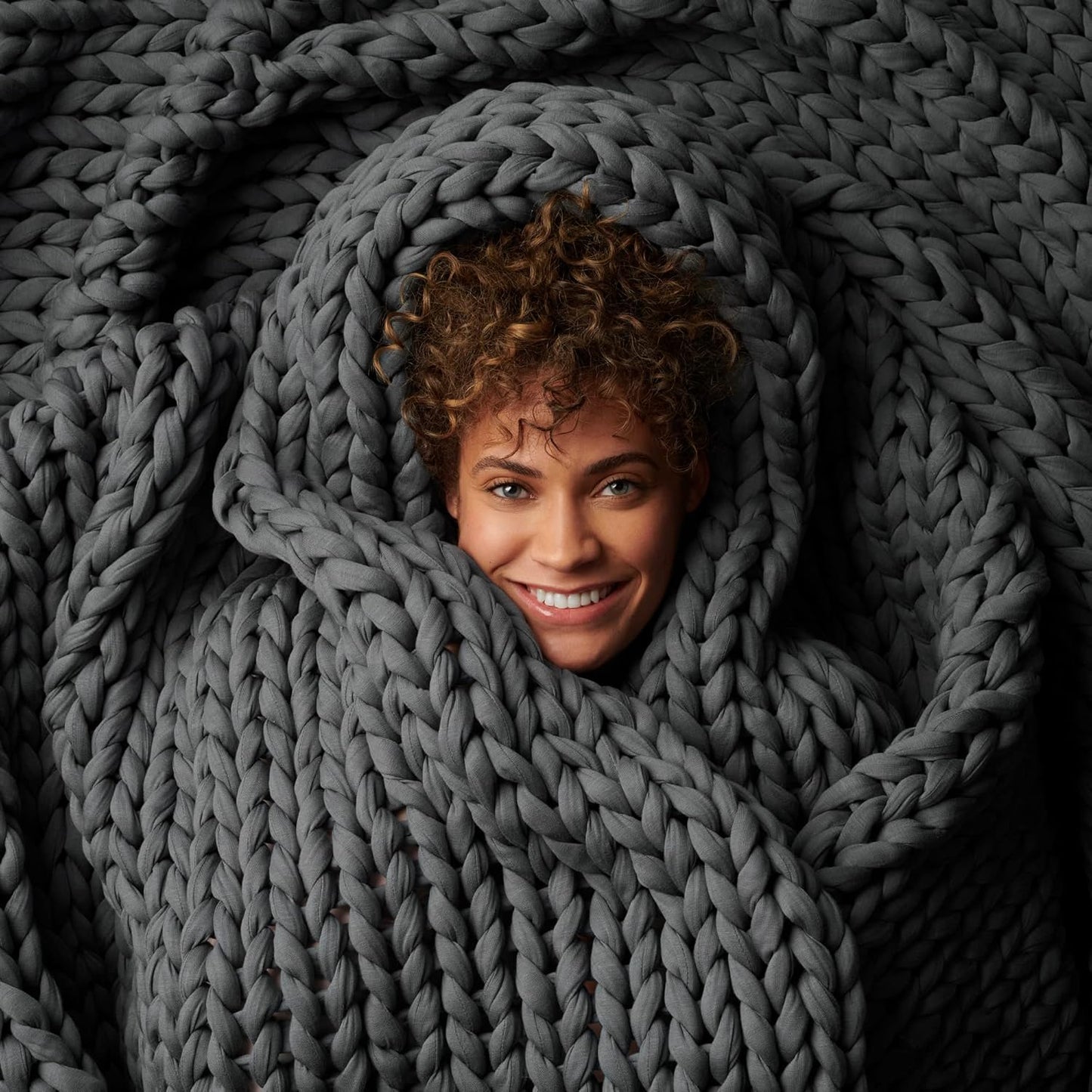 Bearaby Cotton Hand-Knit Weighted Blanket for Ultimate Comfort