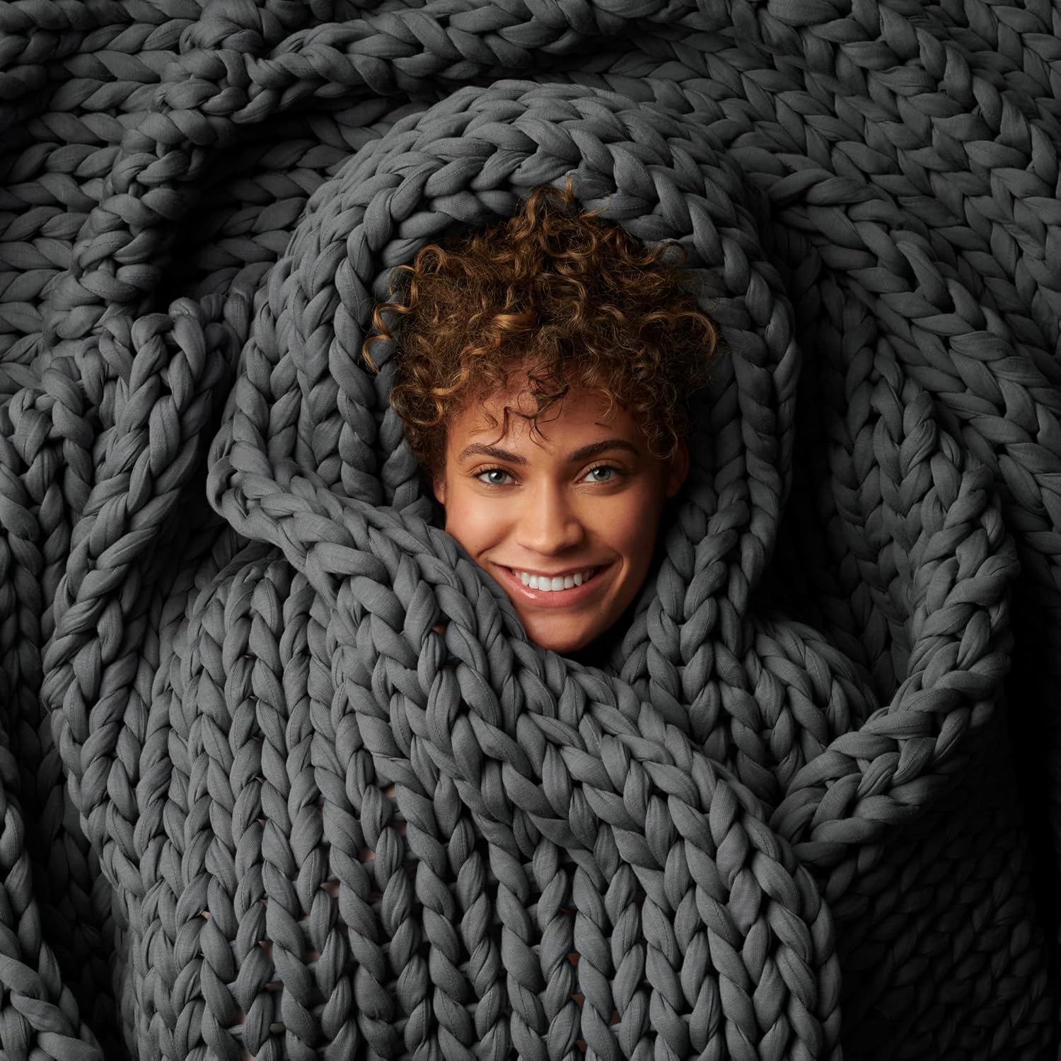 Bearaby Cotton Hand-Knit Weighted Blanket for Ultimate Comfort