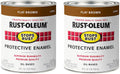 Rust-Oleum Flat Brown Stops Rust Enamel Paint - Durable Protection