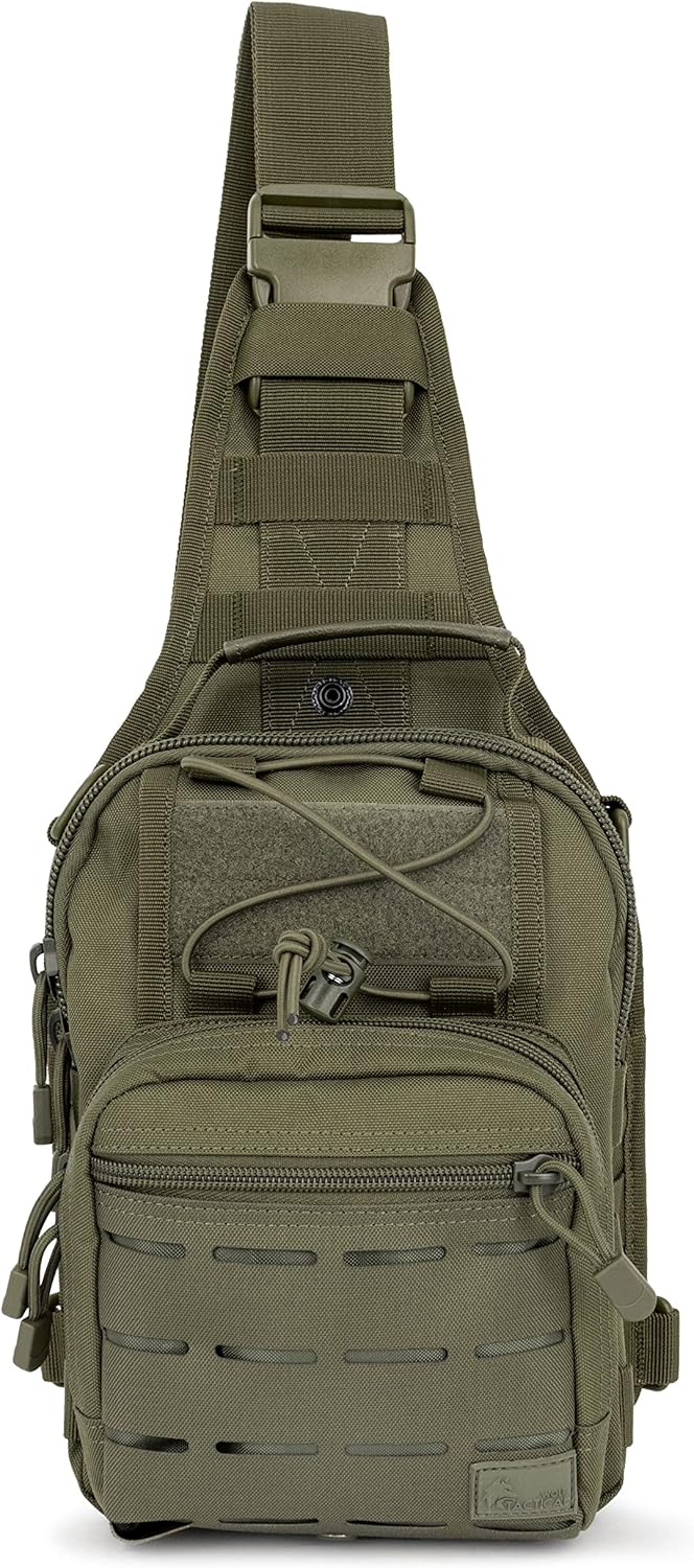 WOLF TACTICAL Compact EDC Sling Bag for Outdoor Sports and Travel
