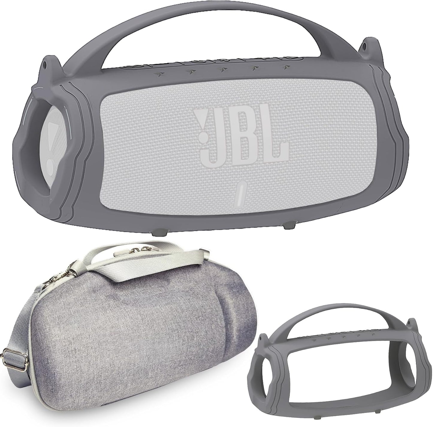 JCHPINE Silicone Cover and Hard Travel Case for JBL Charge 4/5