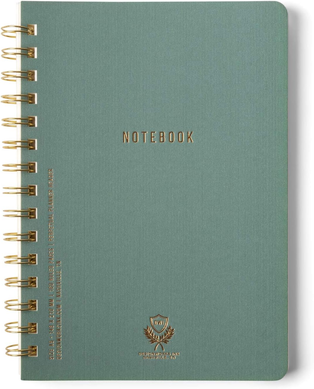 DesignWorks Ink Juniper Green Textured Notebook - 160 Lined Pages!