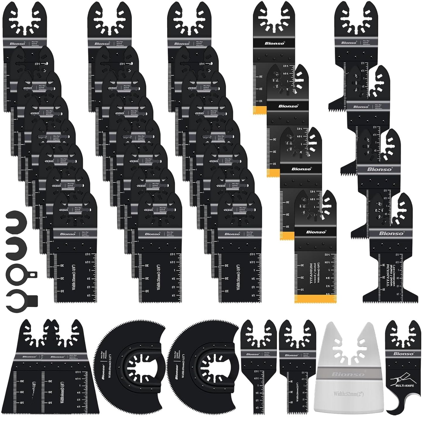 40 PCS Oscillating Saw Blades Set for Wood Metal Plastics