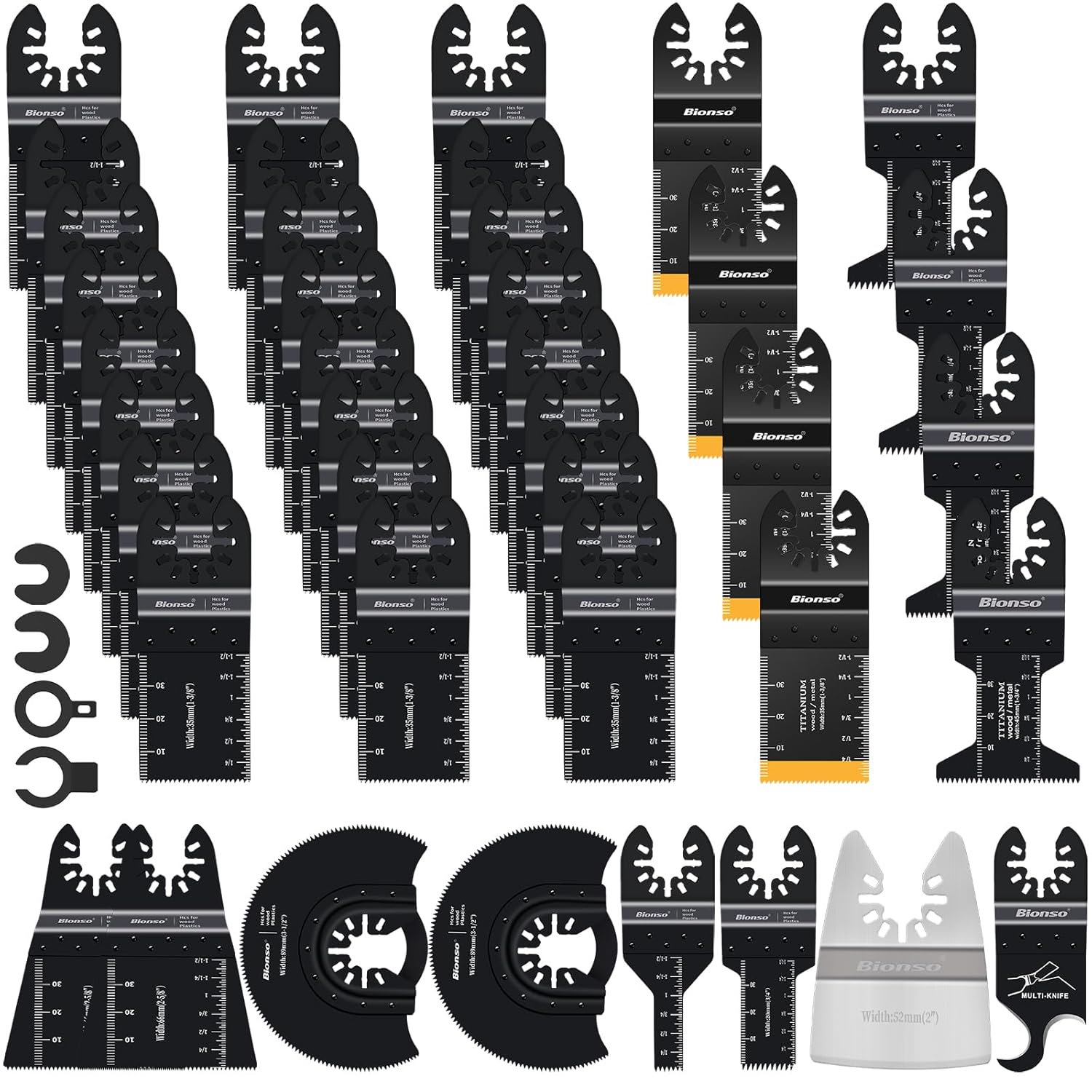 40 PCS Oscillating Saw Blades Set for Wood Metal Plastics