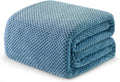 King Size Slate Blue Waffle Fleece Blanket - Super Soft