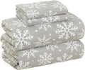 Bliss Casa 4 Piece Cotton Flannel Sheets King Size - Warm & Extra Soft
