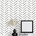 Herringbone Peel and Stick Wallpaper Modern Stripe Contact Paper