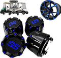 Upgrade Your Golf Cart Wheels: Gloss Black Hub Caps