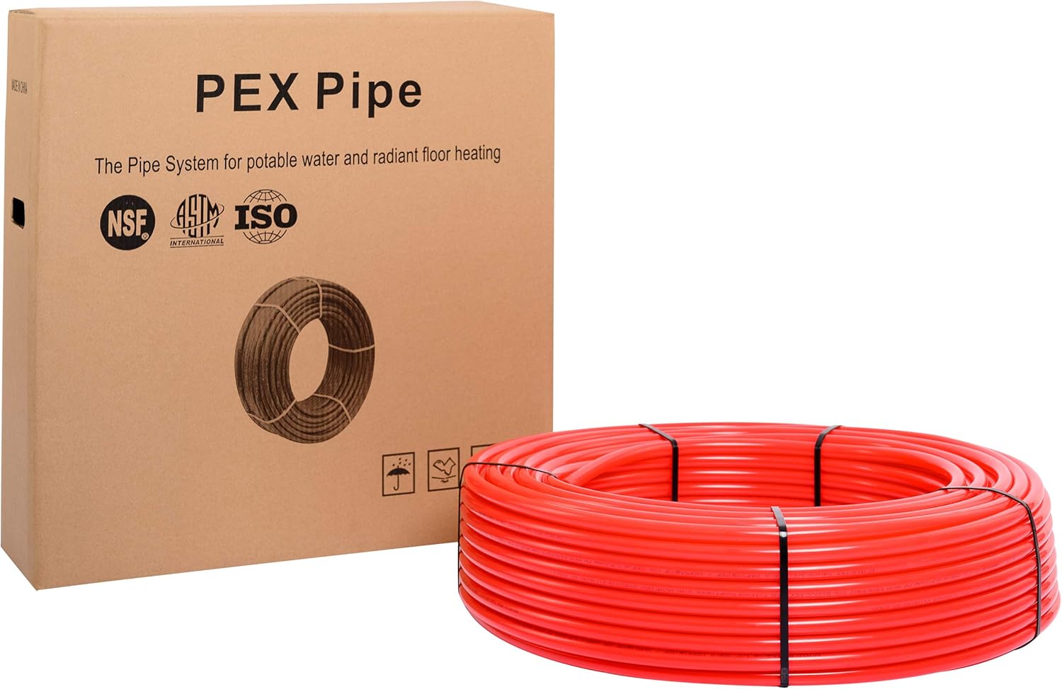 EFIELD Pex Piping Red Color 1 Inch 100 ft for Potable Water