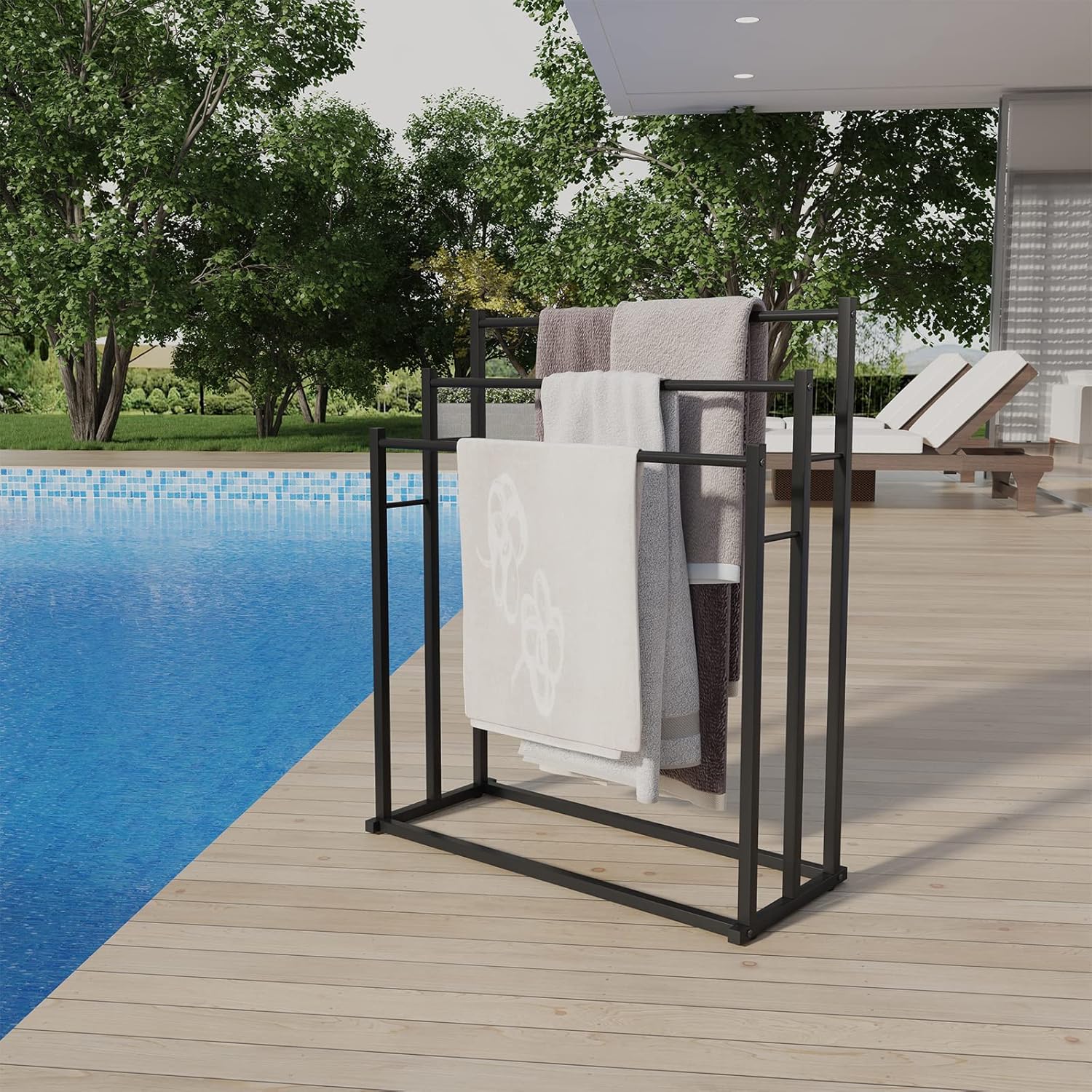 Stylish 3 Tier Free Standing Towel Rack for Bathroom Use