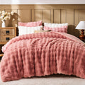 Luxurious Faux Fur Queen Comforter Set for Cozy Winter Nights