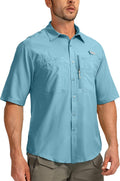 Men's Fishing Shirts with Zipper Pockets for Outdoor Adventures