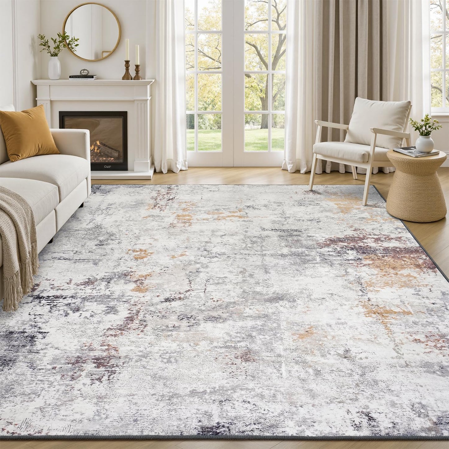 Rugflix 9x12 Area Rugs for Living Room, Washable and Soft