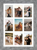 13.5x19.5 Picture Frame Collage for 9 Photos in Grey Wood Grain