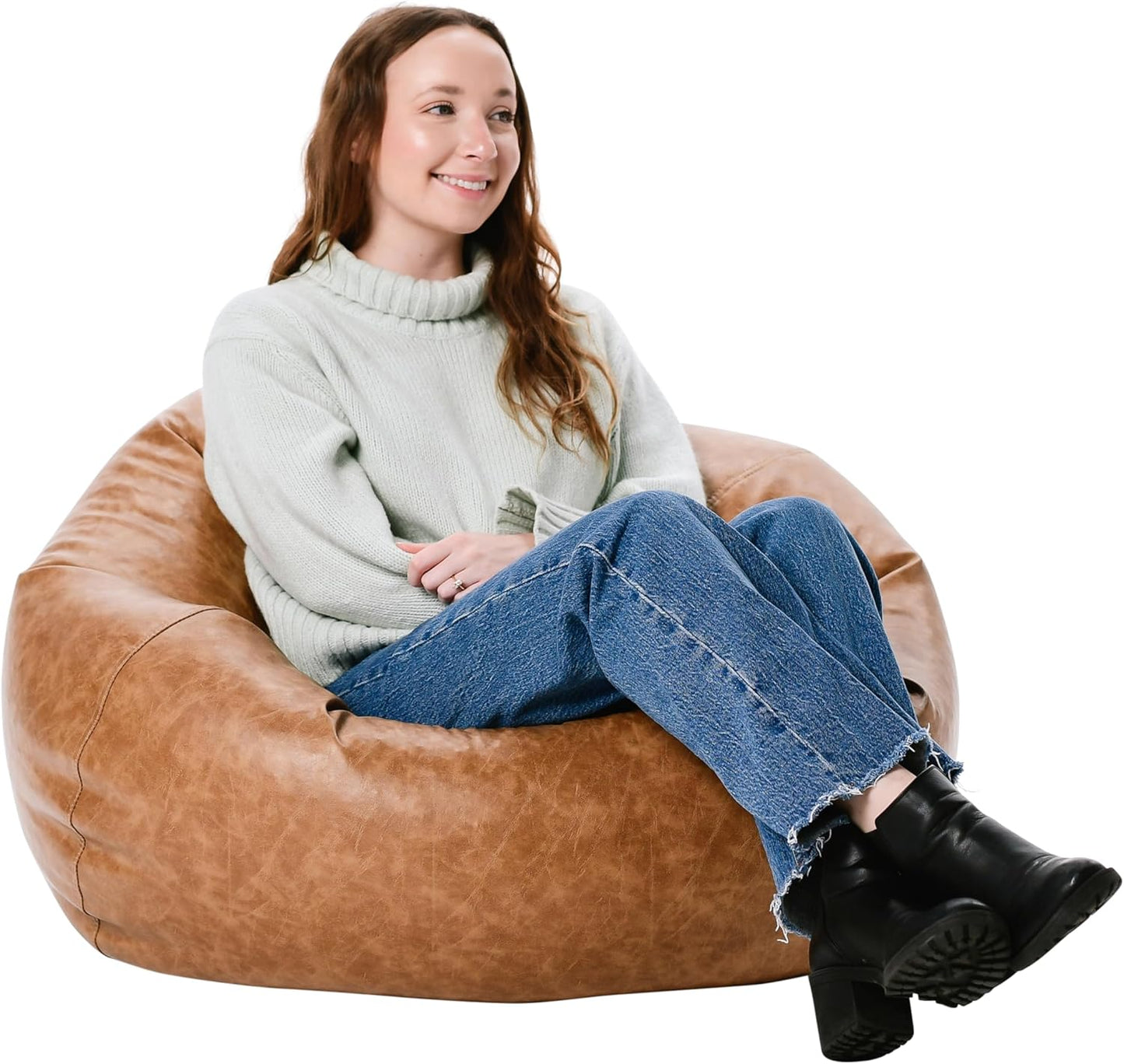 Rustic Western Bean Bag Chair - Low to Ground Flex Seating