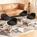 Rolling Stool Set of 4 with Ergonomic Swivel Seat for Comfort