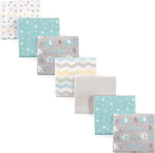 Luvable Friends 7-Pack Cotton Blankets: Cozy Elephant Designs