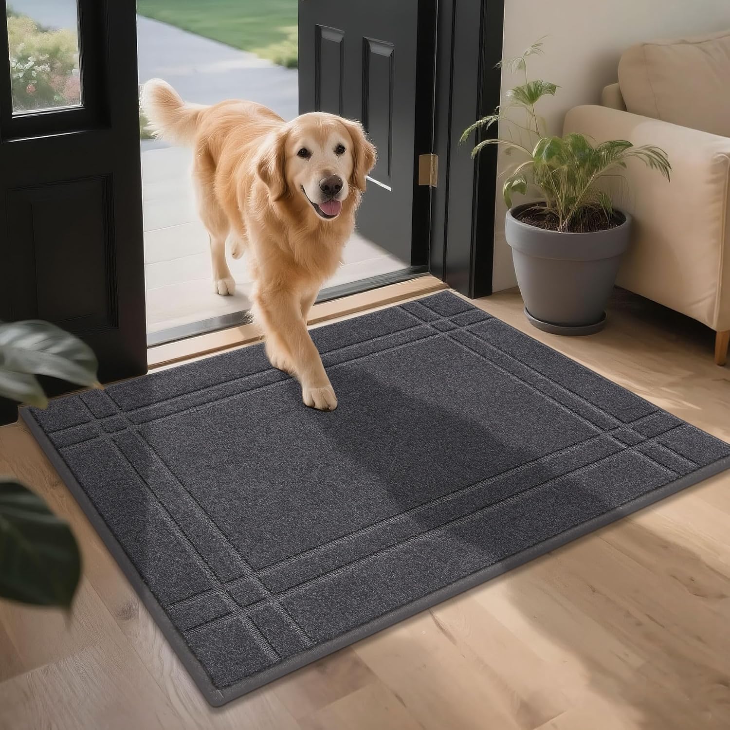 JSEI Entryway Rugs Doormat for Indoor Use, Non-Slip Design