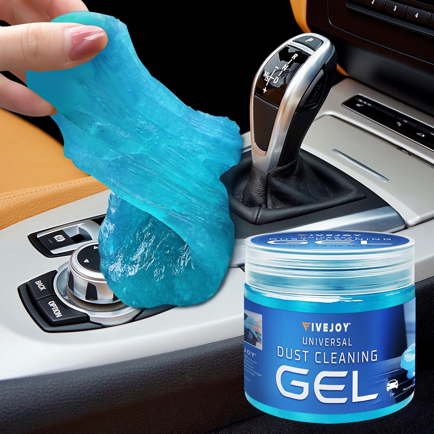 FiveJoy Odorless Car Cleaning Gel, Dust Slime for Cars, Keyboards, Electronics