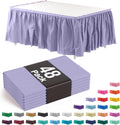 Ruffle Table Skirt Lavender 48 Pack 14 Ft Long - Easy Adhesive Decor