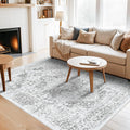 Distressed Washable 5x7 Area Rugs for Living Room and Bedroom