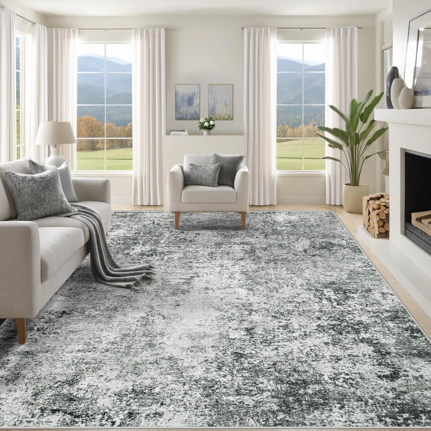 8x10 Area Rugs for Living Room, Soft Non Slip Kids Rug