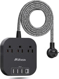 Power Strip with USB C, 3 Outlet 4 USB Ports - Compact Desktop Charger