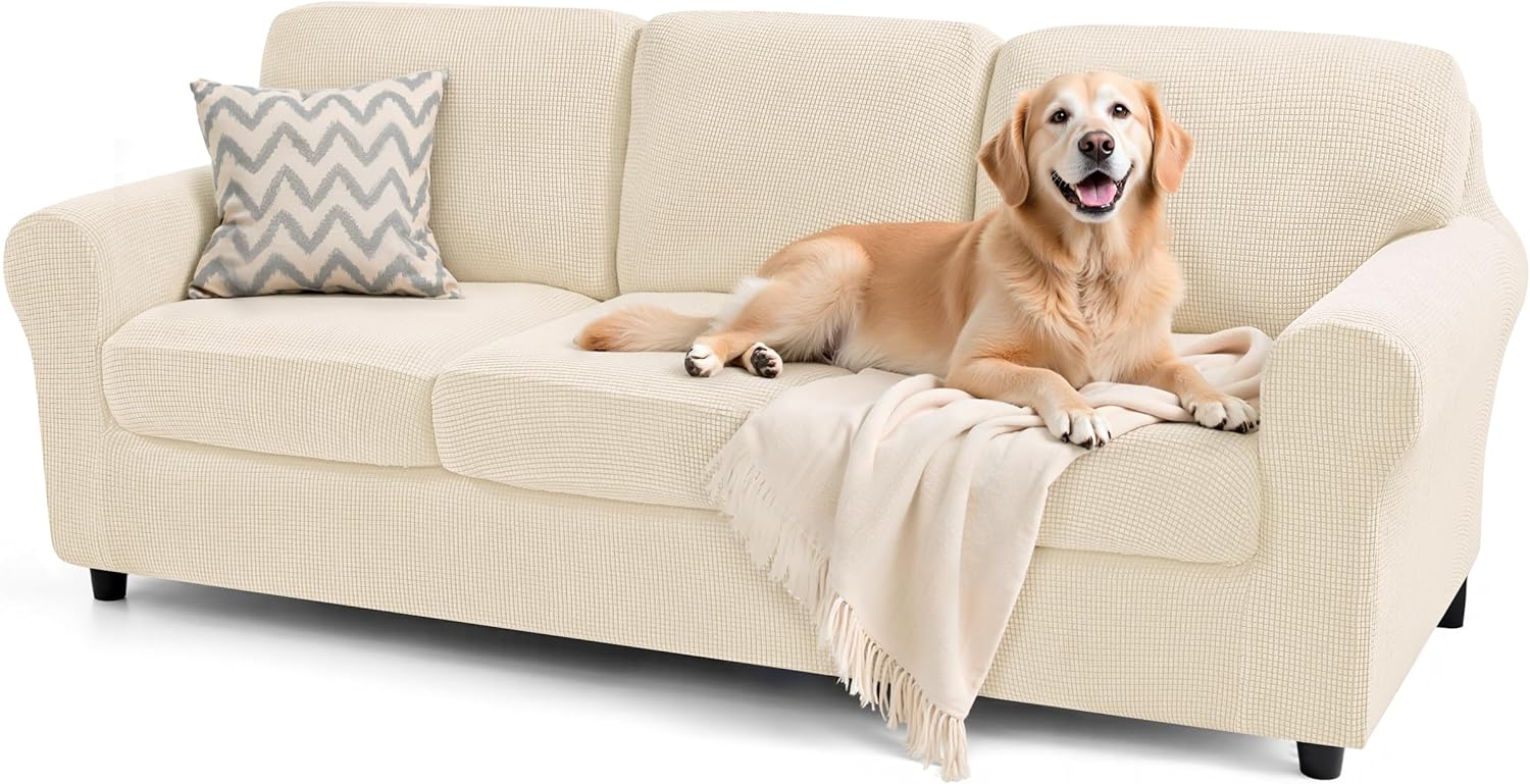 subrtex Slipcover Sets for Sofa - 7 Pieces Stretch Cover Set