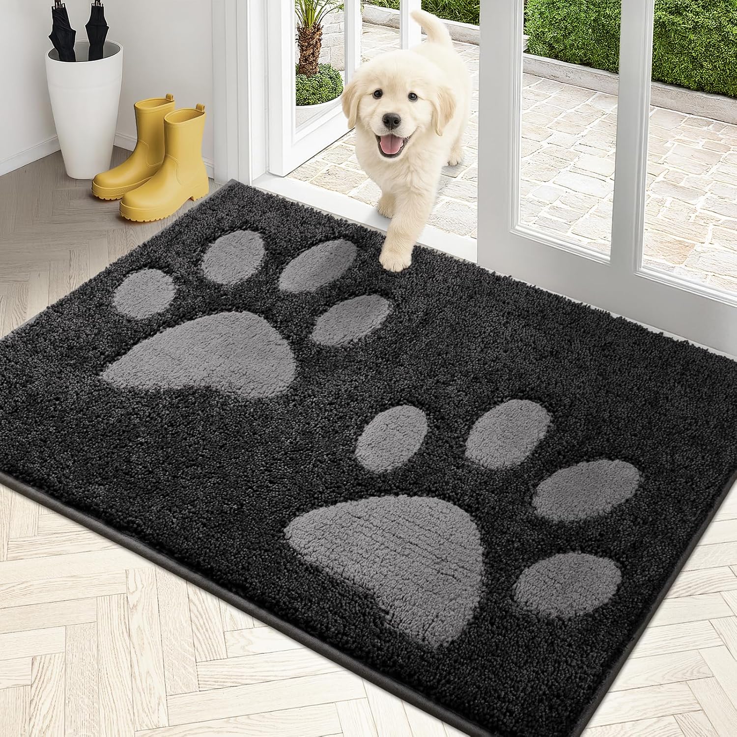 Dirt Trapping Door Mat 32in x 47in Non-Skid Microfiber Rug