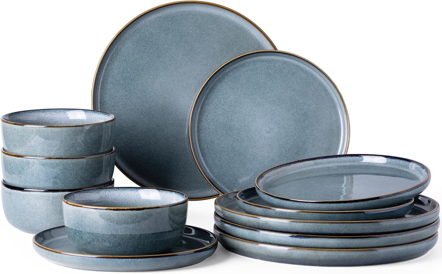 GBHOME Ceramic Dinnerware Set for 4 - 12 Pieces Stoneware