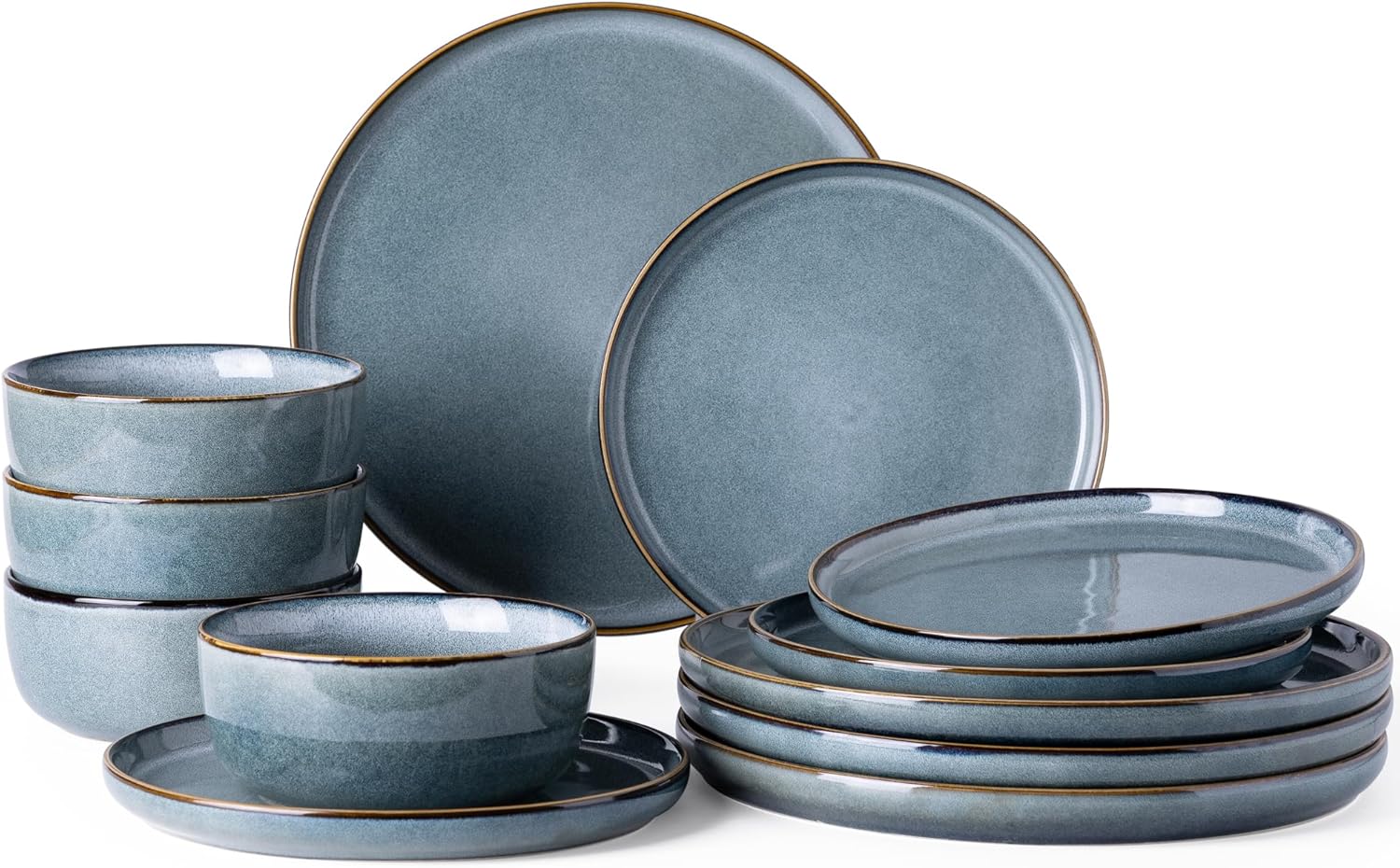 GBHOME Ceramic Dinnerware Set for 4 - 12 Pieces Stoneware